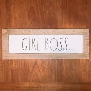 Rae Dunn Girl Boss sign.